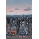 ミッシェル・ドラクロワ「パリのショップ「トゥーレーヌの公園」」紙に油彩+ガッシュ