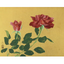 牧進「薔薇」日本画30.5 × 40.5 cm