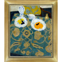 ピエール・ボンコンパン「ペルシャの絨毯」油彩