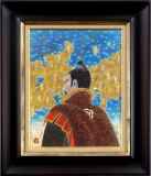 森田茂「黒川能」油彩 20号 :: 絵画買取・販売 - シバヤマ