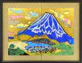 山形県上山市斎藤茂吉画正規複製色紙きゅうりの水墨画 木製フレーム付き 風景作品（静物・中東・水辺・山・家・森・白梅・くだもの・魚