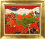 五十嵐晴徳「赤富士」日本画 F4号 :: 絵画買取・販売 - シバヤマ