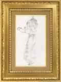藤田嗣治「後ろ向きの子供」鉛筆デッサン38.9 × 26.4 cm