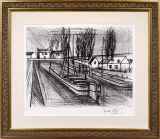 『コンポートのある静物画』 Bernard Buffet ドライポイント 版画 ベルナール ビュッフェ（Bernard BUFFET）「静物」ドライ