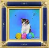 死ぬ程可愛い猫の油絵(^^) 猫作品 :: 絵画買取・販売 - シバヤマ