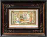 アンドレ・コタボ「SCENE DE LA FAMILLE」油彩12.0 × 21.5 cm
