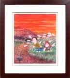 原田 満佐子 【爽秋笠々岳】 希少画集画、状態良好、新品高級額装付 原田 満佐子 【爽秋笠々岳】 希少画集画、状態良好、新品高級
