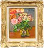 薔薇作品（花瓶を描いた作品） :: 絵画買取・販売 - シバヤマ