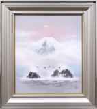 富士山 油彩画 木製フレーム付き 【値下げ中❗️】約40cm x 30cm 富士山 油彩画 木製フレーム付き 【値下げ中❗️】約40cm x 30cm