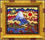 絹谷幸二「黄金日月雲海富士山」ミクストメディア10号