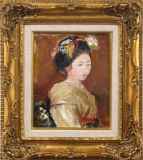 【良品】油彩画/油絵/絵画「裸婦」外国人女性 40号 OIL PAINTING Yahoo!オークション - 【真作】【WISH】徳田宏行「横顔」油彩 6