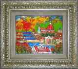 油彩画　作家　　山辺の里 街作品 :: 絵画買取・販売 - シバヤマ