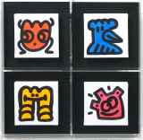 Mr.Doodle「A piece of Doodlings x 4」アクリル15.2 × 15.2 cm