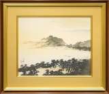 【真作】日本画 早川国彦「柏崎番神岬・鯨波風景図」紙本 掛軸 水彩画 MA635 真作】日本画 早川国彦「柏崎番神岬・鯨波風景図」紙本 掛軸