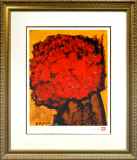 貝殻と赤い花のリトグラフ 三岸節子「赤い花」リトグラフ :: 絵画買取・販売 - シバヤマ