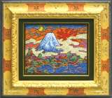 絹谷幸二「日月雲海富士」ミクストメディア3号