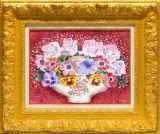 森田茂「薔薇」油彩 6号 :: 絵画買取・販売 - シバヤマ