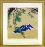 【額付】【真作】牛島憲之「富士残照」シルクスクリーン印 版画　限定　富士山 牛島憲之作品【富士残照】の買取・査定はミライカ美術にお任せ