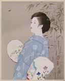 伊東深水「蛍」木版画