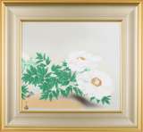 小倉遊亀「牡丹」木版画