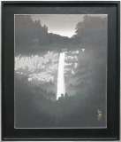 狩俣公介「那智滝」日本画15号