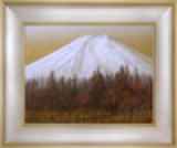 清水規、【桜花富士】、希少画集画より、状態良好、新品高級額装付 富士山作品 :: 絵画買取・販売 - シバヤマ