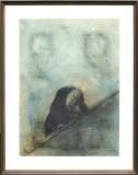 鴨居玲「おばあさん」デッサン75.5 × 55.0 cm
