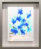 値下げ！中島千波 石割桜 シルクスクリーン サインあり　落款 真作】【WISH】中島千波「桜」シルクスクリーン 約12号 大作