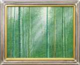 清水知道「竹林の朝」日本画6号