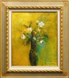 油彩　バラ　彼末宏 花作品 :: 絵画買取・販売 - シバヤマ