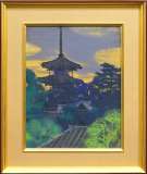 後藤純男「法隆寺」日本画P10号