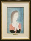 藤田嗣治「ブロンドの女」木版画 :: 絵画買取・販売 - シバヤマ