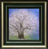 木村圭吾「桜花爛漫 滝桜」日本画 30号 :: 絵画買取・販売