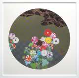 村上隆「光琳のお花と水」オフセットプリント71.0×71.0cm