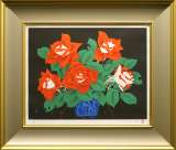 中川まり子「薔薇」油彩 :: 絵画買取・販売 - シバヤマ