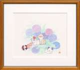 「真作」高山辰雄「ひまわり」木版画　25/150　証書付き 真作」高山辰雄「ひまわり」木版画 25/150 証書付き 楽天市場