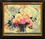 ミッシェル・アンリ「金色のバラ」油彩10号