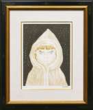 藤田嗣治　ブロンドの女性　木版画 藤田嗣治 ブロンドの女 木版画 藤田嗣治 ブロンドの女性 木版画 藤田