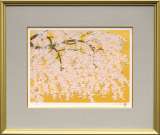 中島千波「夢殿の枝垂桜」シルクスクリーン :: 絵画買取・販売 - シバヤマ