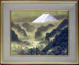 富士山 日本画 掛軸 Yahoo!オークション - 【真作】【WISH】石塚仙堂 日本画 掛軸