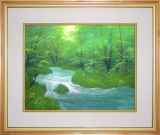油彩画　作家　　山辺の里 水辺作品（水辺を描いた作品） :: 絵画買取・販売 - シバヤマ