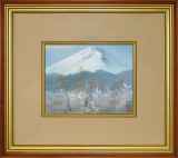 ✤中島多茂都　富士山　掛け軸　富岳　掛軸　青富士 ✤中島多茂都富士山掛け軸富岳掛軸青富士