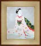 【真作】 伝統手摺木版画　小倉遊亀 筆 「 観自在 」 99/150　BK010 真作】 伝統手摺木版画 小倉遊亀 筆 「 観自在 」 99/150 BK010