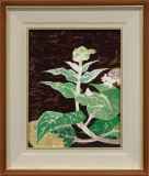 小倉遊亀「咲きそむ」木版画