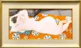 小倉遊亀「裸婦」木版画