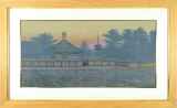 吉田善彦「大和四題より薬師寺立夏」木版画 落款入 発行証有 高見澤版 1990年 吉田善彦「大和四題より『薬師寺立夏』」木版画 :: 絵画買取