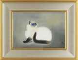 加山又造「猫」木版画
