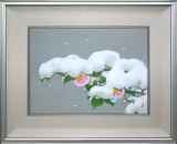 山口華楊「春雪」木版画