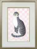 井上覚造　油彩画　セーヌの猫 井上覚造「猫」油彩6号