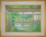 伊藤髟耳「橋廊下・常照皇寺」日本画30号